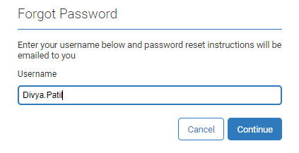  "Image of the Forgot Password screen that is displayed when you select the Forgot Password link on Sign in screen."